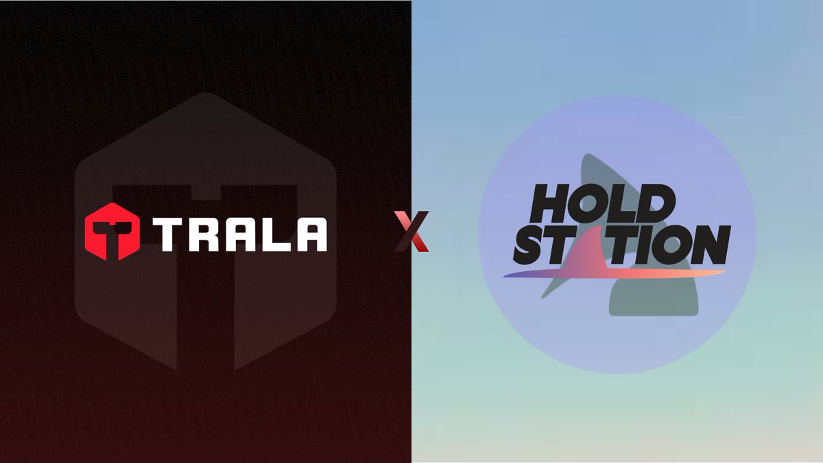 TRALA🤝 <a href="/HoldstationW/">Holdstation - The DeFAI Smart Wallet</a>

Holdstation and TRALA have signed a strategic partnership ⚡️

<a href="/HoldstationW/">Holdstation - The DeFAI Smart Wallet</a> is Making #DeFi as easy as CeFi 🌈
👉 Smart contract wallet for futures trading on #zkSyncEra with Account Abstraction

This partnership will contribute greatly to developing the