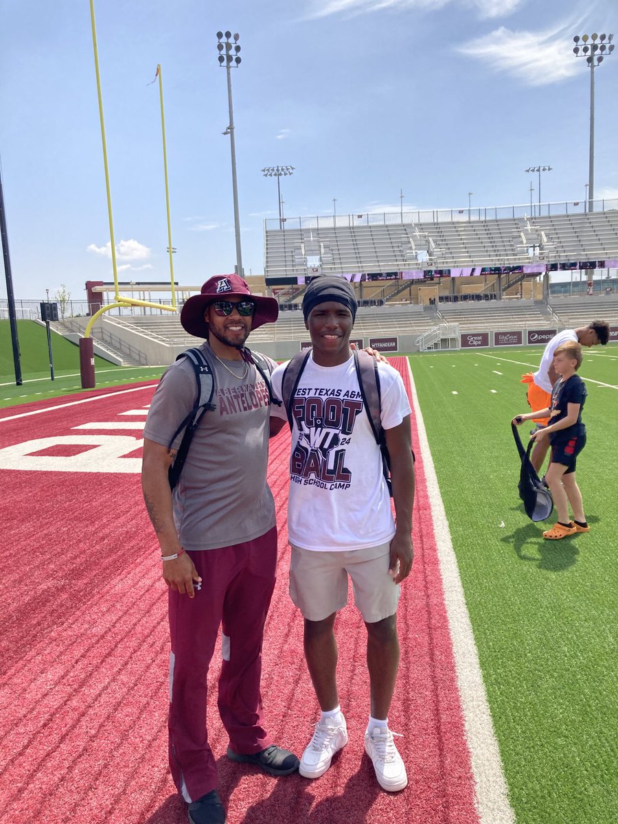 Great camp today at WT, thanks for having me ⁦<a href="/CoachJoshLynn/">Josh Lynn</a>⁩. It was good to see you as well ⁦<a href="/CoachWhiteDB1/">Coach White</a>⁩