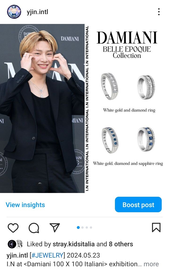 [INFO] Giorgio Grassi Damiani (VP of Damiani Group) has liked all 3 of our Instagram posts about the jewelry pieces I.N wore at the event!

I.N SHINES WITH DAMIANI 
#I_NxDAMIANI #아이엔 
#Damiani100Years
@DamianiOfficial