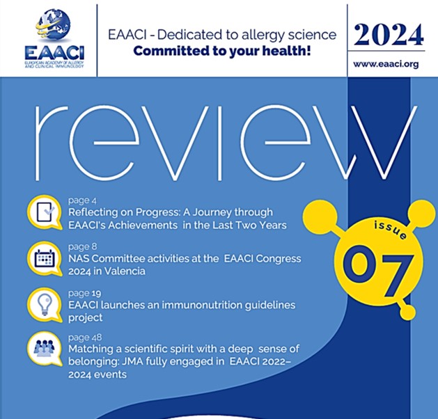 FlorinDanPopesc's tweet photo. Introducing the EAACI Telemedicine Position Paper the #EAACIreview Sylwia Smolinska
Read the @EAACI_HQ Review Issue 07 !
📖 With EAACI Congress 2024 just around the corner, it will be a good read for you to celebrate the incredible work of our members!
👉🏼 https://t.co/0XlrY5ruQ8 https://t.co/9QcCvFVa0s
