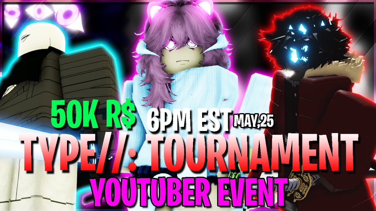 Sagee4G's tweet photo. 🔴50,000 ROBUX TYPE SOUL TOURNAMENT 🔴 DEVELOPERS IF YOU HAVE GAME TRAILERS YOU WANT AIRED LIVE REACH OUT YOU HAVE TILL 6PM EST TODAY !!!! ALL LIVE ON https://t.co/vc1bE5kA9X 👹🔴 https://t.co/DKt3NWDEjU