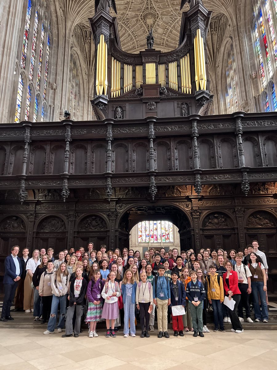 What a glorious day. Nearly 100 young organists getting to explore the organs of Cambridge. The future is VERY bright ✨❤️