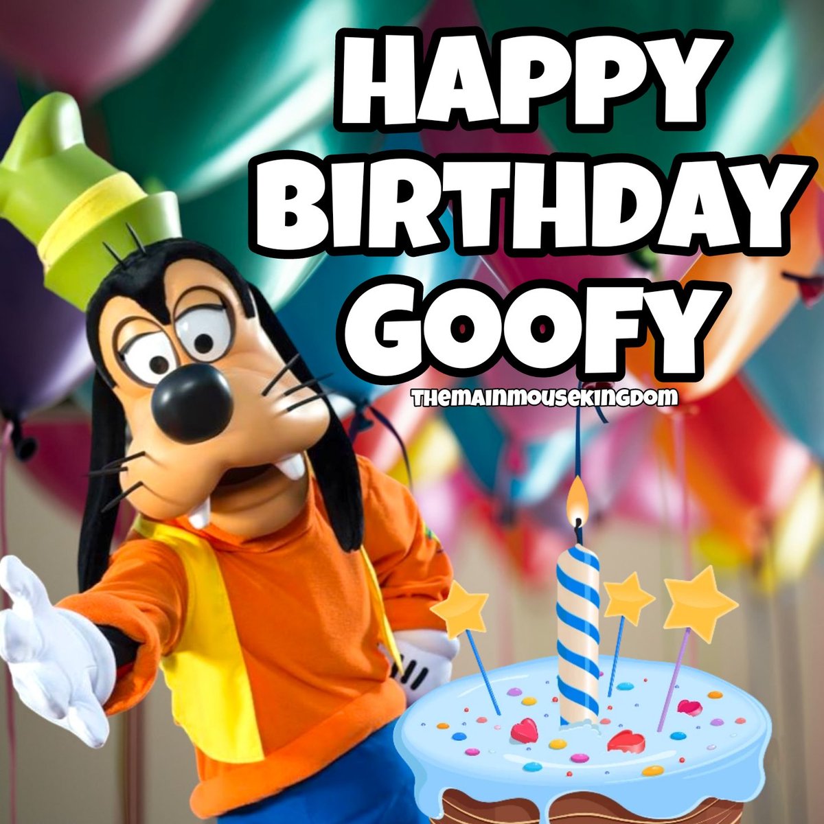 mainmousechat's tweet photo. Happy Birthday Goofy 🎁🎉🎈🎂 https://t.co/X4VNxdbO2f
