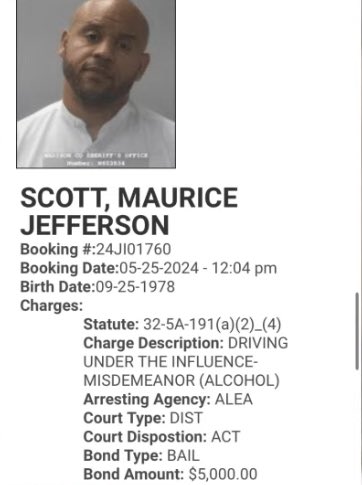 Maurice Scott from Love & Marriage Huntsville was arrested this afternoon for DUI Alcohol. 

He allegedly is a Lawyer who specializes in credit repair & identity theft. #LAMH