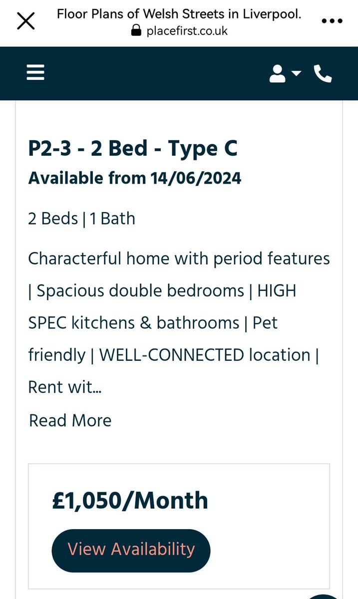 Call me old fashioned but I just think £1050 per month for a 2 bedroom property off High Park Street Liverpool 8 is a bit pricey? @placefirst