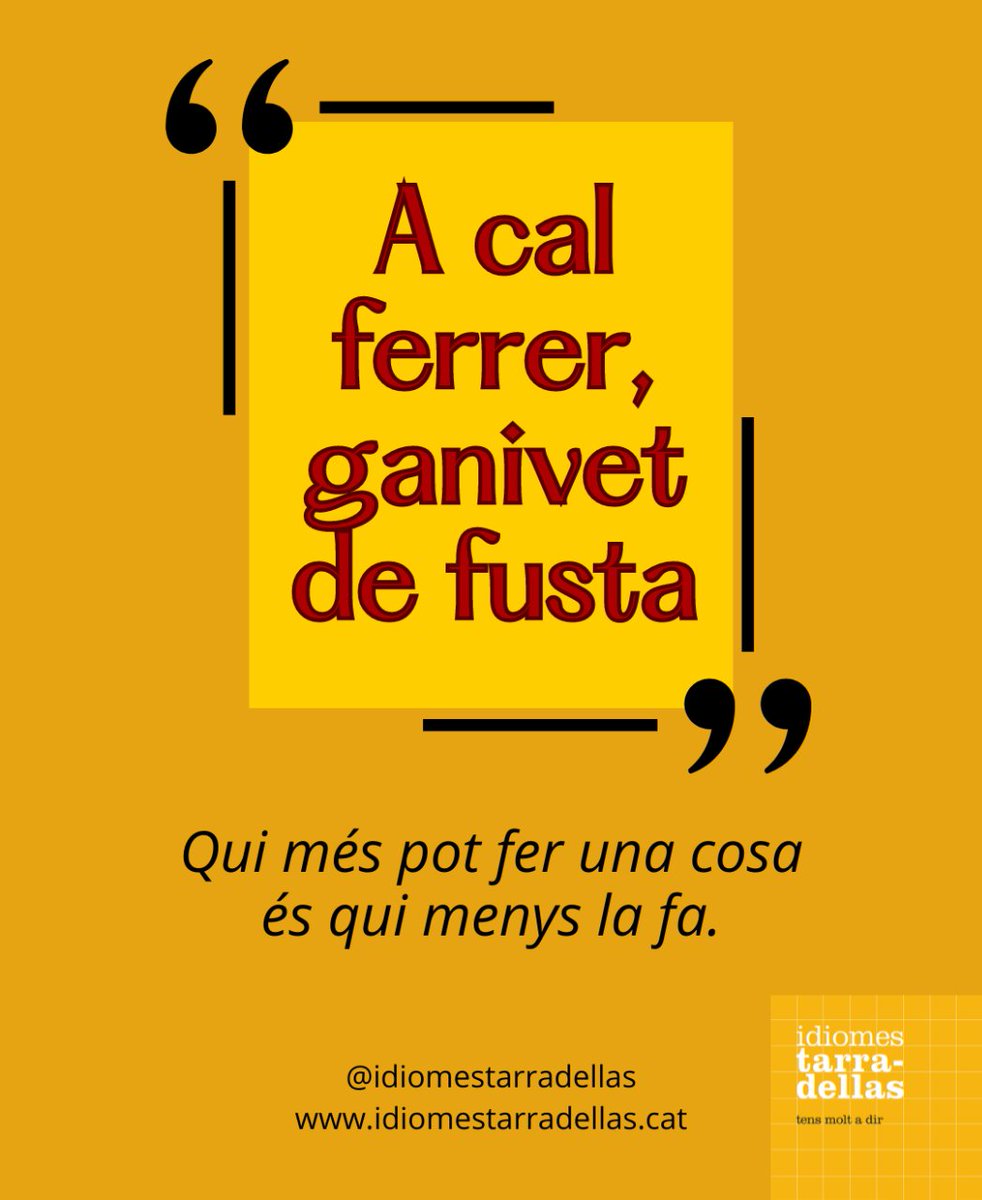 ✒️REFRANYS✒️
Aplicable en mil situacions!

El coneixies❓
El fas servir❓

Recuperem els refranys del català!
.
.
#academia #idiomes #academiaidiomes #refranys #catala #riquesa #llenguatge #lescorts #eixample #esquerraeixample #barcelona #idiomestarradellas