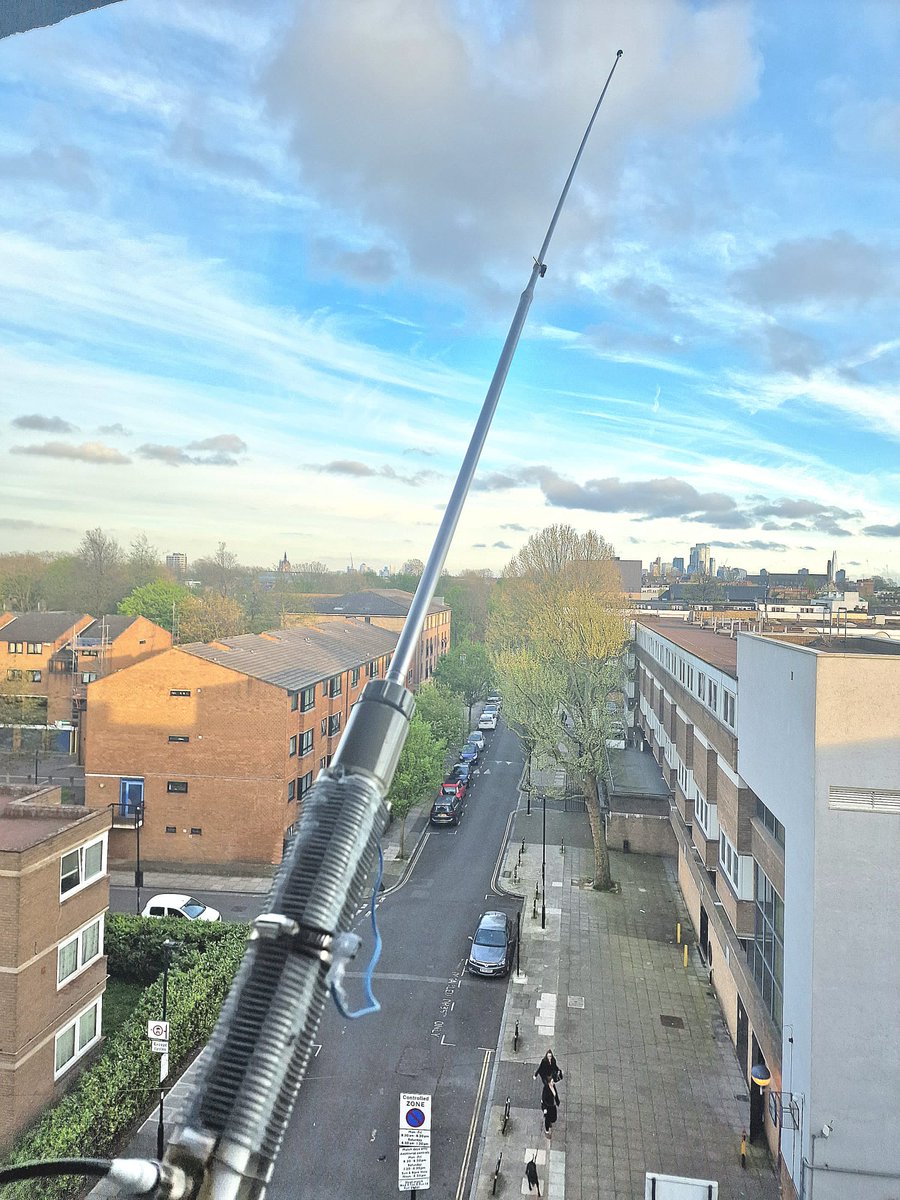 It's amazing to work HF from UK,especially on 40m. chating most of the time with OMs from UK/EU.I'm using a telescopic antenna with homebrew loading coil. The antenna is attaching to the balcony rail. it's a very compromise setup, but I enjoyed wkd all the continents in SSB mode.