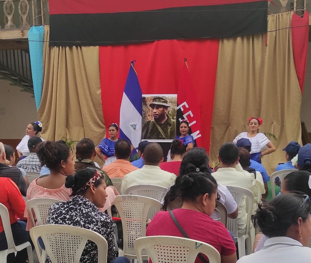 ✨ Hoy se rindió homenaje a nuestro héroe y mártir, guerrillero, comandante de la revolución y fundador del FSLN, 'Germán Pomares Ordóñez' . En el 45º aniversario de su caída en combate, el pueblo revolucionario de #Ocotal gritó con fuerza: