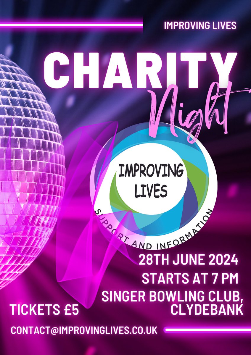 Fancy a night out with some rather amazing people? Improving Lives Charity Night will be the perfect chance to do just that! With a raffle, buffet and a disco as well as our staff and volunteers it has all the ingredients for a great night out! Tickets are just £5