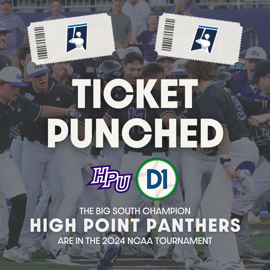 🎟 𝐓𝐈𝐂𝐊𝐄𝐓 𝐏𝐔𝐍𝐂𝐇𝐄𝐃 🎟

For the first time in program history, <a href="/HPUBaseball/">High Point Baseball</a> is NCAA tournament bound!

🔗 buff.ly/44UlS5Q