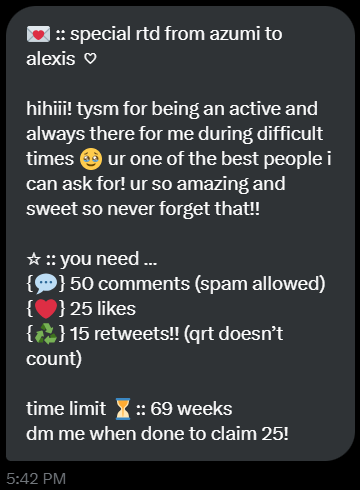 Okayy! Let's act like I have trillion actives to 'help me out' <33 Tysm to <a href="/mistyx34/">azumi ⋆˚✿˖°</a> obviously! Ilysmm