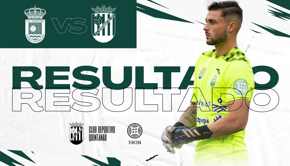 RESULTADO ⚽️📢
#PLAYOFF 🔴 FINAAAAAL

1️⃣ C.D. Cazalegas 
2️⃣ C.D. Quintanar del Rey 

⚽️ <a href="/javi98_bng/">Javi Llario</a>
⚽️ <a href="/chabolpz/">JAVIER ⚡️</a>

#VAMOSCONTODO