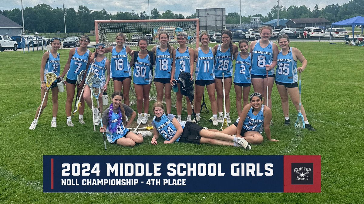 KceLax's tweet photo. Wrapping up an amazing 2024 spring season for the lady bombers of 7th/8th grade with a 4th place finish at the @NOLLacrosse Championship today.  Time for summertime girls!
#flyhigh✈️🥍 https://t.co/BvHa0ZkQO7