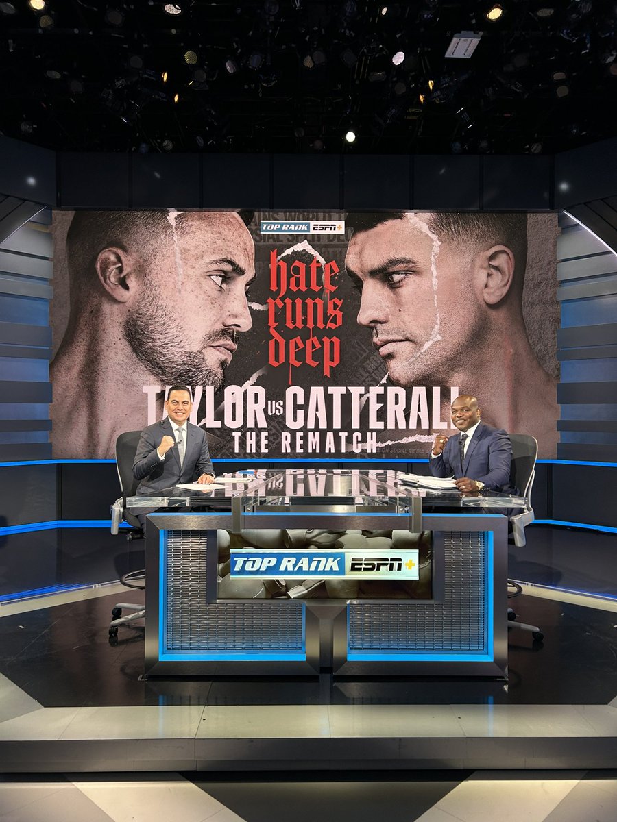 Ready to go live on @ESPNPlus alongside @Timbradleyjr as @trboxing on @espn brings you the long-awaited @JoshTaylorBoxer 🏴󠁧󠁢󠁳󠁣󠁴󠁿 vs @jack_catt93 🏴󠁧󠁢󠁥󠁮󠁧󠁿 rematch #boxing #boxeo #rematch #grudgematch #vindication #validation