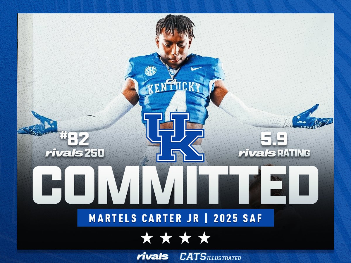 Top 100 prospect Martels Carter Jr (@MartelsJr) is staying home. He discussed his commitment to Kentucky with @Rivals: bit.ly/3WRvgp2