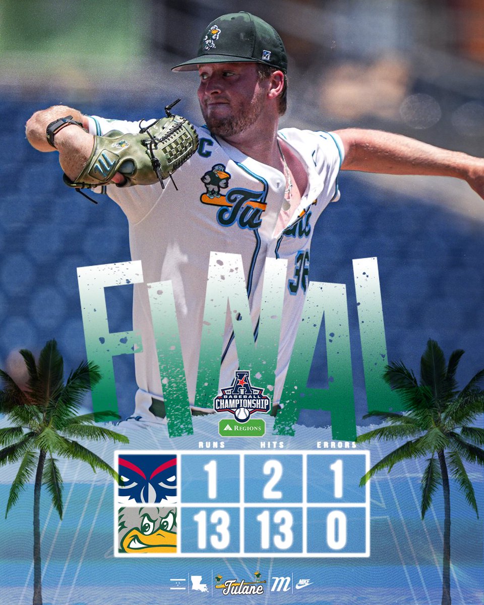 GreenWaveBSB's tweet photo. 𝙎𝙚𝙫𝙚𝙣 𝙞𝙣𝙣𝙞𝙣𝙜 𝙬𝙞𝙣 𝙛𝙤𝙧 𝙖 𝙩𝙧𝙞𝙥 𝙩𝙤 𝙙𝙖 '𝙨𝙝𝙞𝙥!

#RollWave 🌊⚾️ https://t.co/bcHzgKBQmS