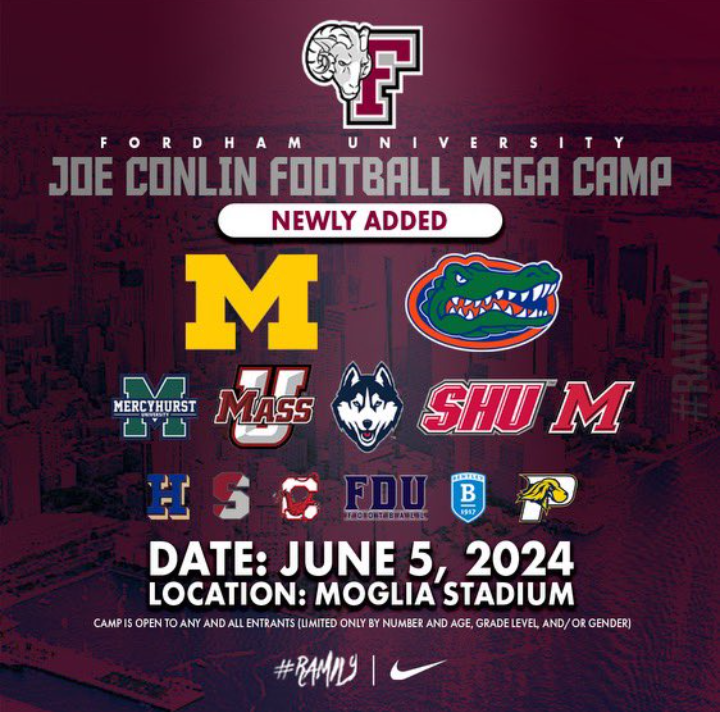 I will be attending <a href="/FORDHAMFOOTBALL/">Fordham Football</a> camp!!!