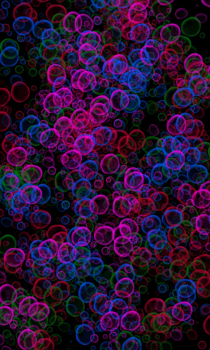 Pink, blue, green, and red bubbles in HiPaint #HiPaint #bubbles #bubblesart