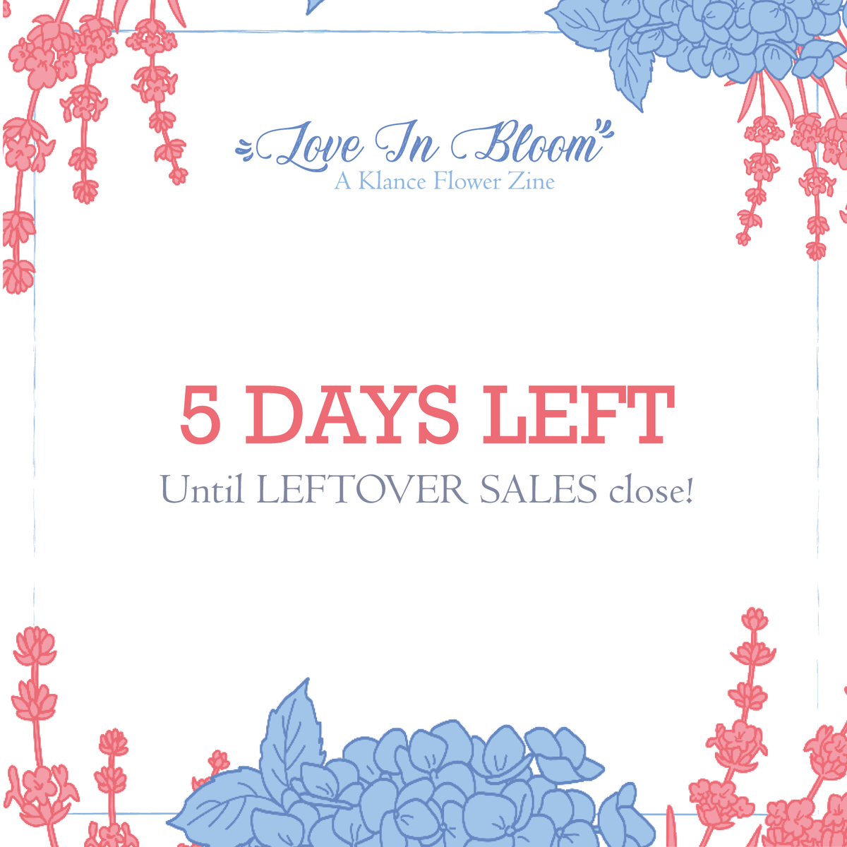 🌸5 DAYS LEFT

Tic tac guys! Only a few days left to grab a copy of our beautiful zine or lovely merch items!
Shop link in bio🌼

<a href="/klance_central/">Klance Central 🌌🌟</a> <a href="/zinetown/">ZineTown</a> <a href="/atozines/">a to zines :: a zine resource hub</a> #klance #klancezine #leftoversopen #keithkogane #lancemcclain #vld #vldzine #voltron #voltronzine #keithxlance