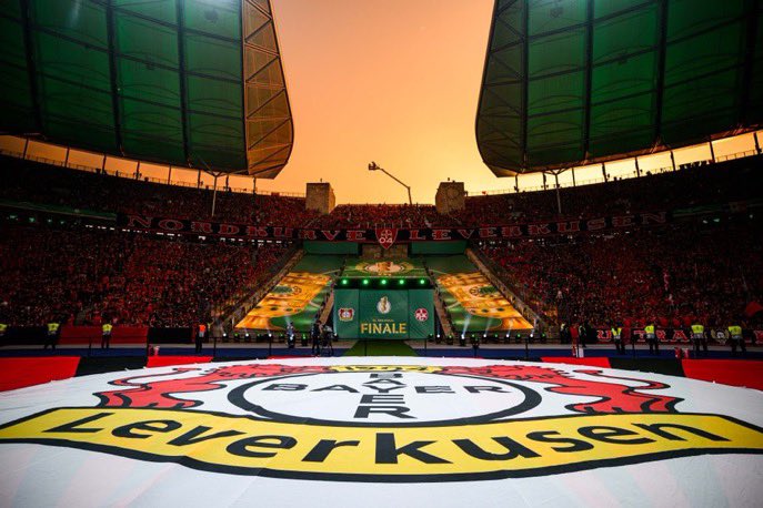 🌅 The sky over the Bayern Leverkusen end during the DFB Pokal Final. 😍