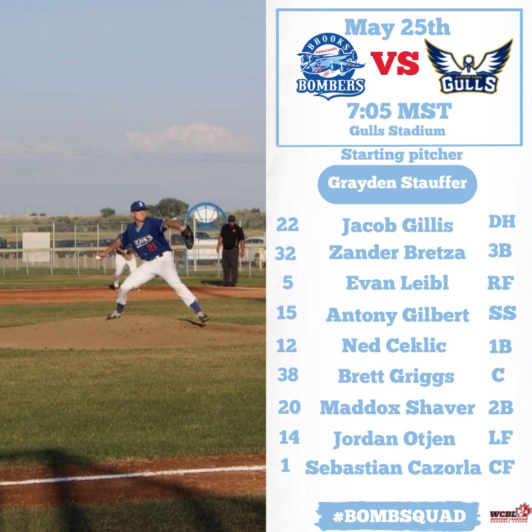 Here’s our lineup as we visit the Gulls in Sylvan Lake!!

📺: hometeamlive.com

#bombsquad