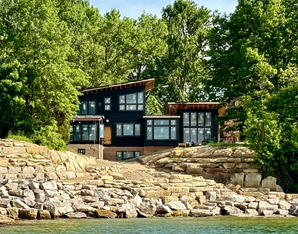 Our Lake Road new build as seen today from #LakeErie! Have a lot, land or tear-down opportunity? We can help! #BuildOnYourLot #newhomes #customhomes #newhome #customhome #newconstruction #newconstructionhomes #lakeroad #lakeerieliving #buildinghappinessforgenerations
