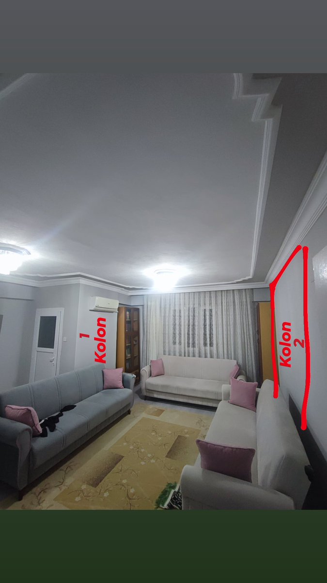 tadicinsaat's tweet photo. •Aman odanın ortasından kiriş geçmesin (!)
• Kolon-1 hiçbir komşu kolona direkt olarak kirişle bağlanmamış sırf odanın ortasından kiriş geçmesin diye.. 
•Klima da dikilen tüy olmuş.. https://t.co/FmRmn5V81Y