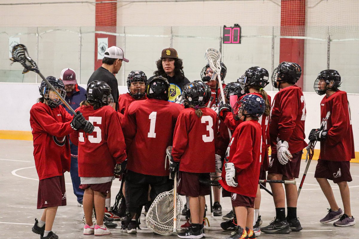Today, the #kainai mountain Chiefs U13 #lacrosse team held their first ever game on the Nation! Their second game will take place at 7pm so make sure to cheer on these young athletes