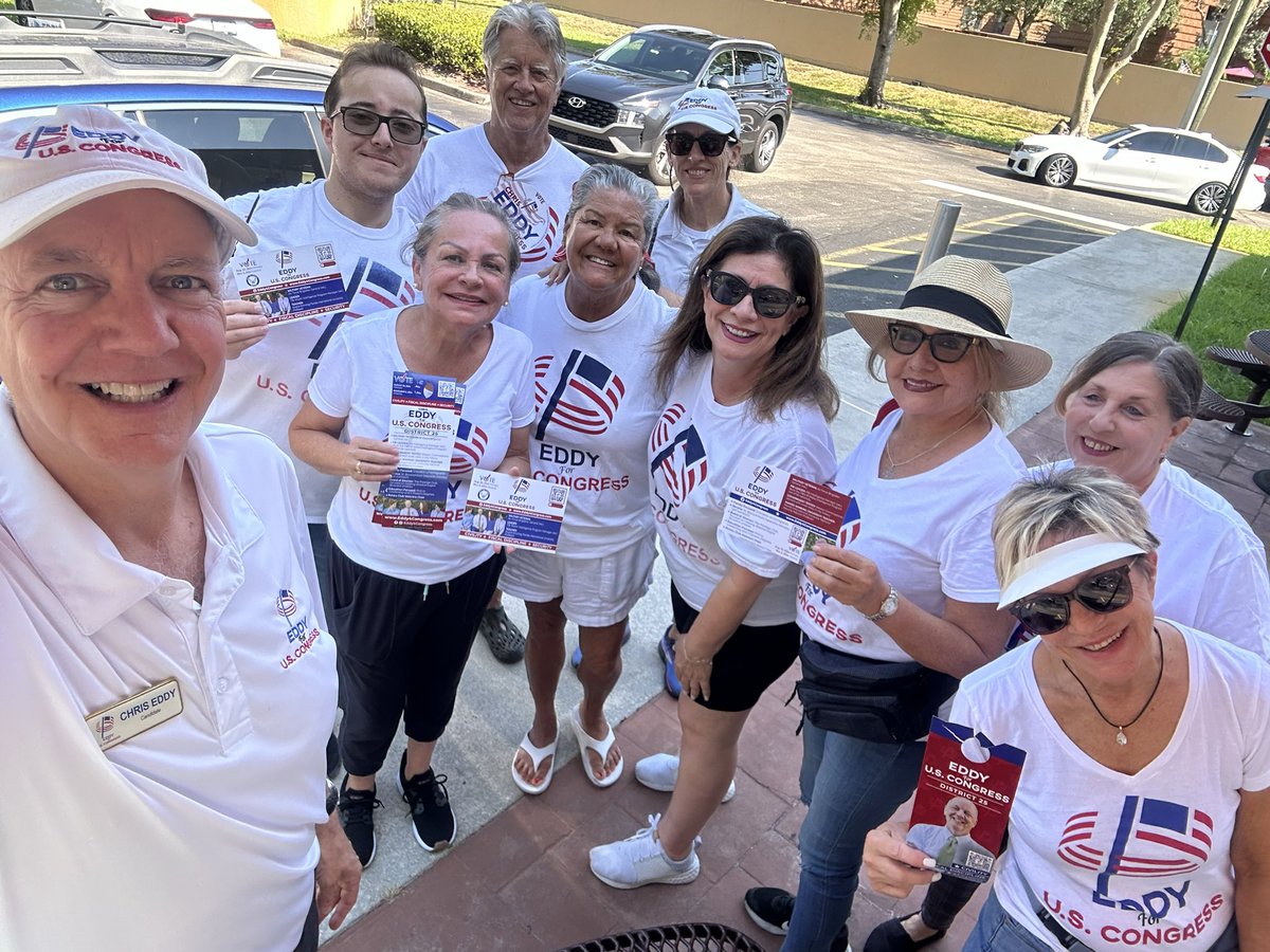 Out with 4 separate teams in 3 cities today knocking on almost 500 doors. Here’s a pix of one of our teams. While the Republican voters are enthusiastic about our campaign, I’m happy many Independents and Democrats like my stances on Civility, Fiscal Discipline, and Security.