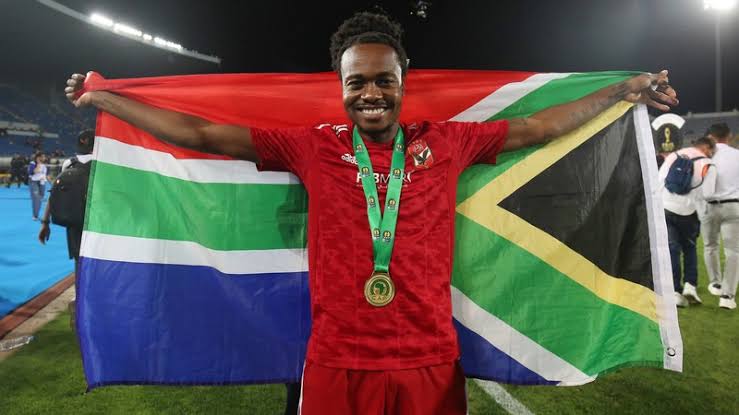Another CAF Champions League for Percy Tau 👏🏽👏🏽👏🏽👏🏽👏🏽👏🏽 Arguably the most successful South African player in the last decade 🔥 League medals✅️ Cup medals✅️ Club WC participant✅️ AFCON Semi-Final participant ✅️ Fly Lion of Judah 🦁 #TotalEnergiesCAFCL