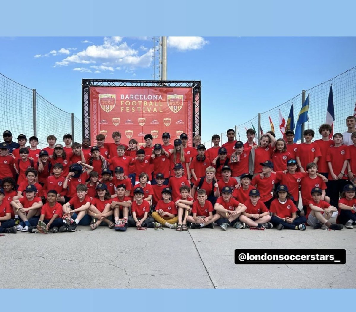 The @TeamLSS1 squads at the 2024 @BcnFootFest seven squads 200 players, parents and coaches have travelled over to Barcelona this compete in this fantastic two day tournament #isl #footballtour #lssacademy #barcelonafootballfestival