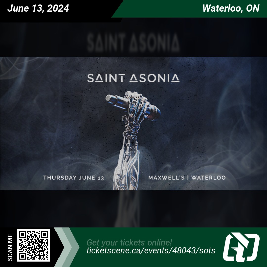 <a href="/saintasonia/">Saint Asonia</a> will be performing at <a href="/maxwellsmusic/">Maxwell's Waterloo</a> on Thursday, June 13, 2024 at 8:00 pm
Get your tickets online ticketscene.ca/events/48043/s…
#waterloo #tickets #events
