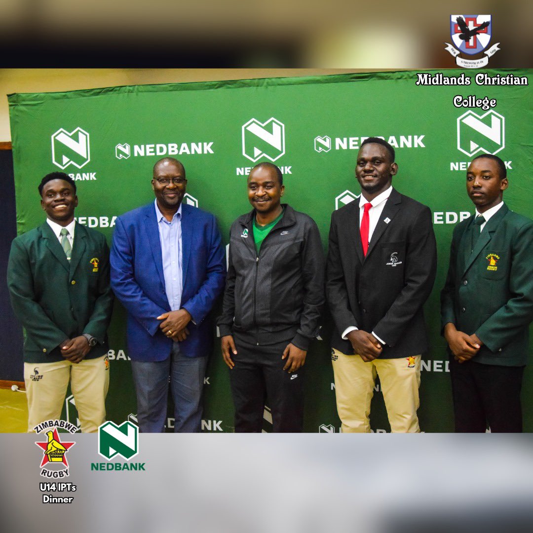 As part of the U14 rugby IPTs we had the privilege of hosting a dinner for the teams.U20 Zimbabwe rugby team members Kaitano Tembo & Tawananyasha Bwanya (Co-Captain) were our guests of honour.They shared some inspirational words and interacted with the players. #ZimRugby#Nedbank