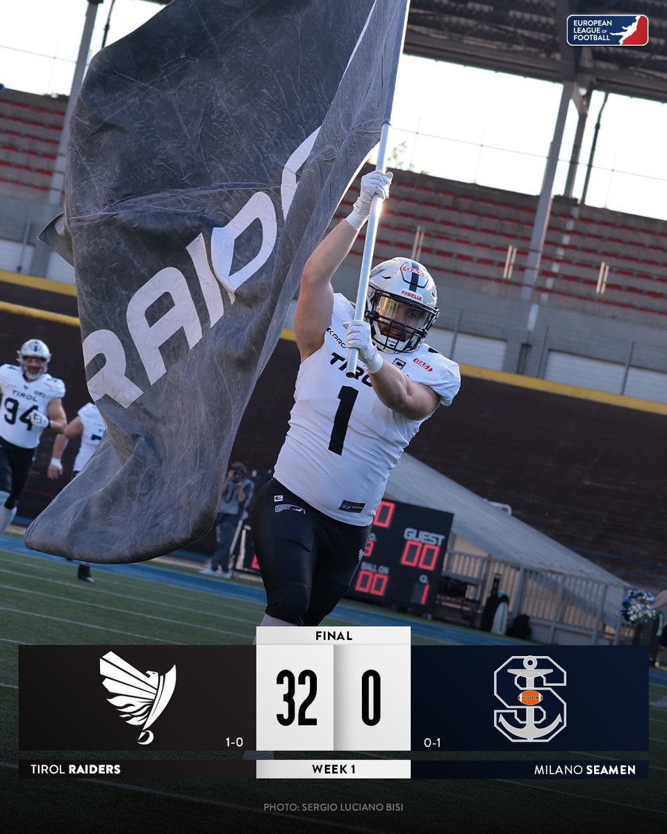 The @SWARCO_RAIDERS win the battle of the seas in dominant fashion as they take down the @Seamen_milano 🏴‍☠️ 📺 Watch #RAIatMIL re-live NOW with the ELF Game Pass gamepass.europeanleague.football/signup?esrefid…