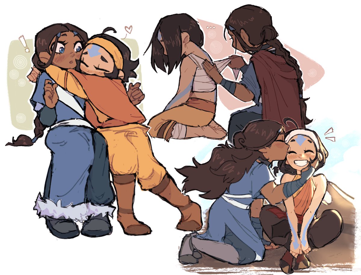 sprinkles yuri glitter all over them #kataang #atla