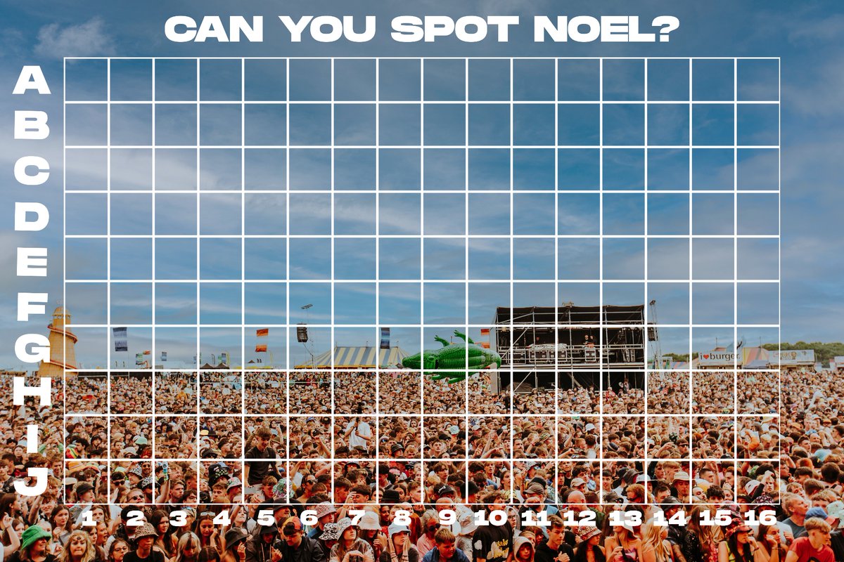 ⚡️Win a pair of Y Not Tickets!! 🎟️ Spot our man Noel Gallagher in the crowd, tell us which square he’s in, tag a mate, and we’ll give two tickets to one lucky winner! Winner announced at the end of the week 😃