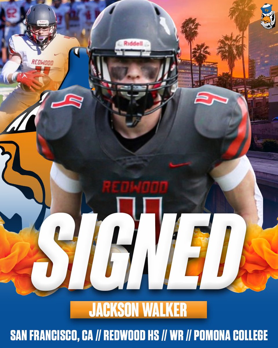 Welcome Jackson Walker from Redwood High School as a Pomona-Pitzer Sagehen! Jackson is a Wide Receiver and will be attending Pomona College!

#gosagehens #sagehenfb