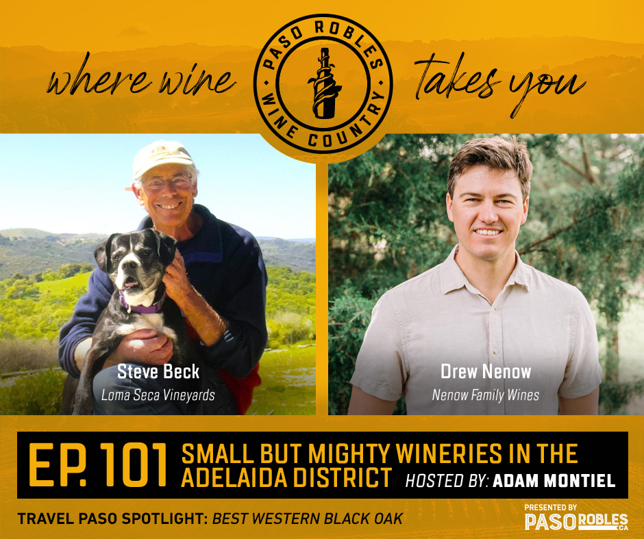 Meet two small but mighty Paso wineries as WWTY host Adam Montiel talks with Loma Seca Vineyards and Nenow Family Wines with a Travel Paso spotlight on Best Western Black Oak. pasowine.com/ep-101-small-b…