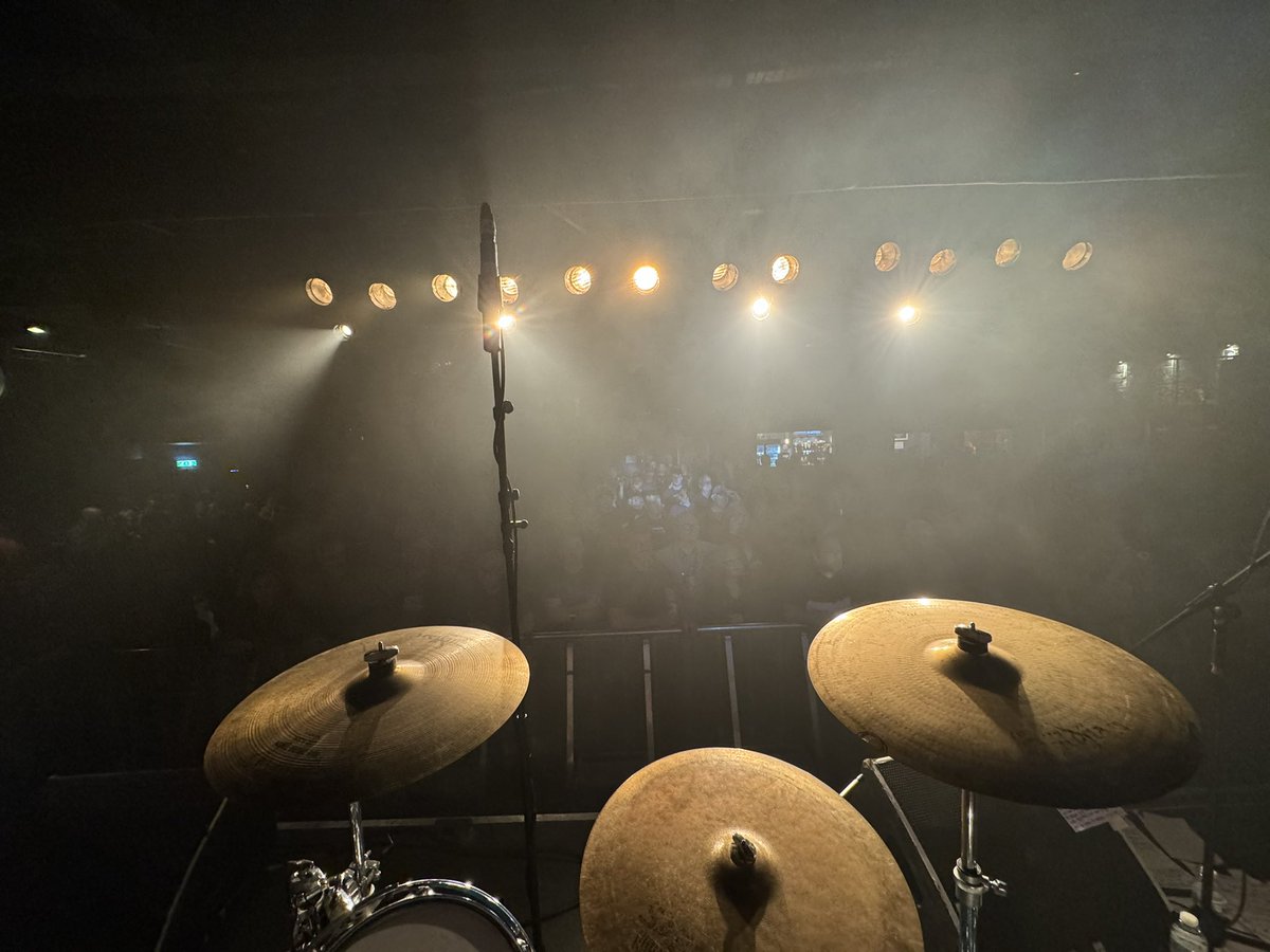 I know you’re probably all bored of gig photos but here’s the drummers eye view from @Leadmill tonight! (Yes, there is a crowd there!) #WeCantLoseTheLeadmill