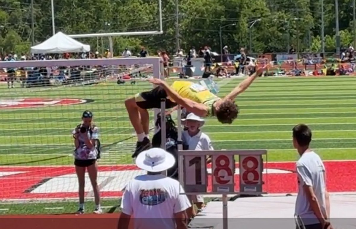 Trent Menke finishes 9th place in the state at high jump. Great season!!!