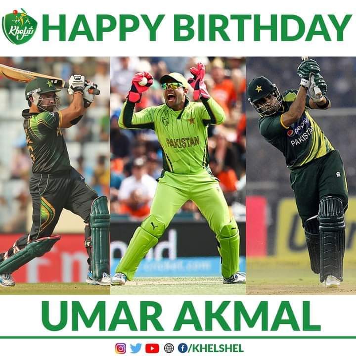 He is the only Pakistani batsman to score hundred on Test debut against New Zealand ouside Asia, Happy birthday to the talented batsman Umar Akmal 🎂 #Cricket | #Pakistan | #UmarAkmal | #Birthday | #Lahore