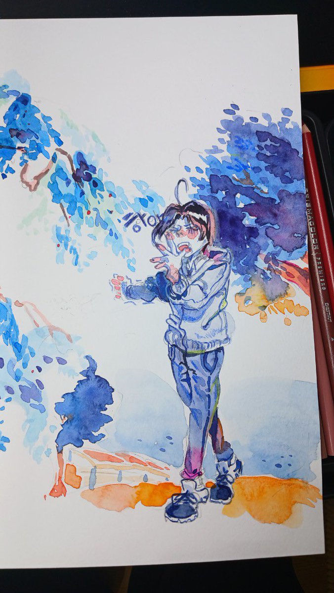 요새는 수채화를 그리고 있어요!