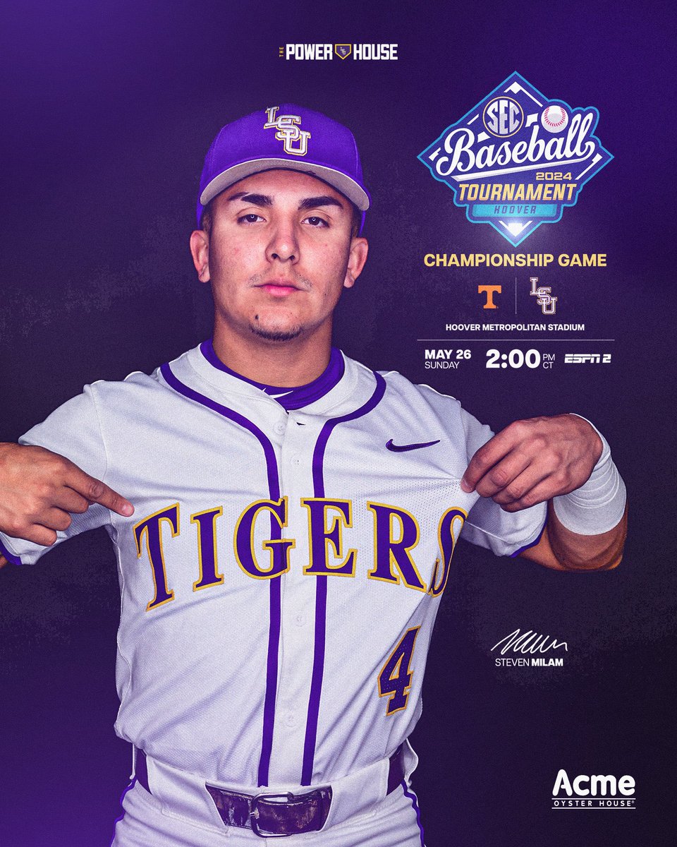 The @SEC Championship Is Set LSU will take on Tennessee in the final game of the conference tournament at 2 p.m. CT on ESPN2!