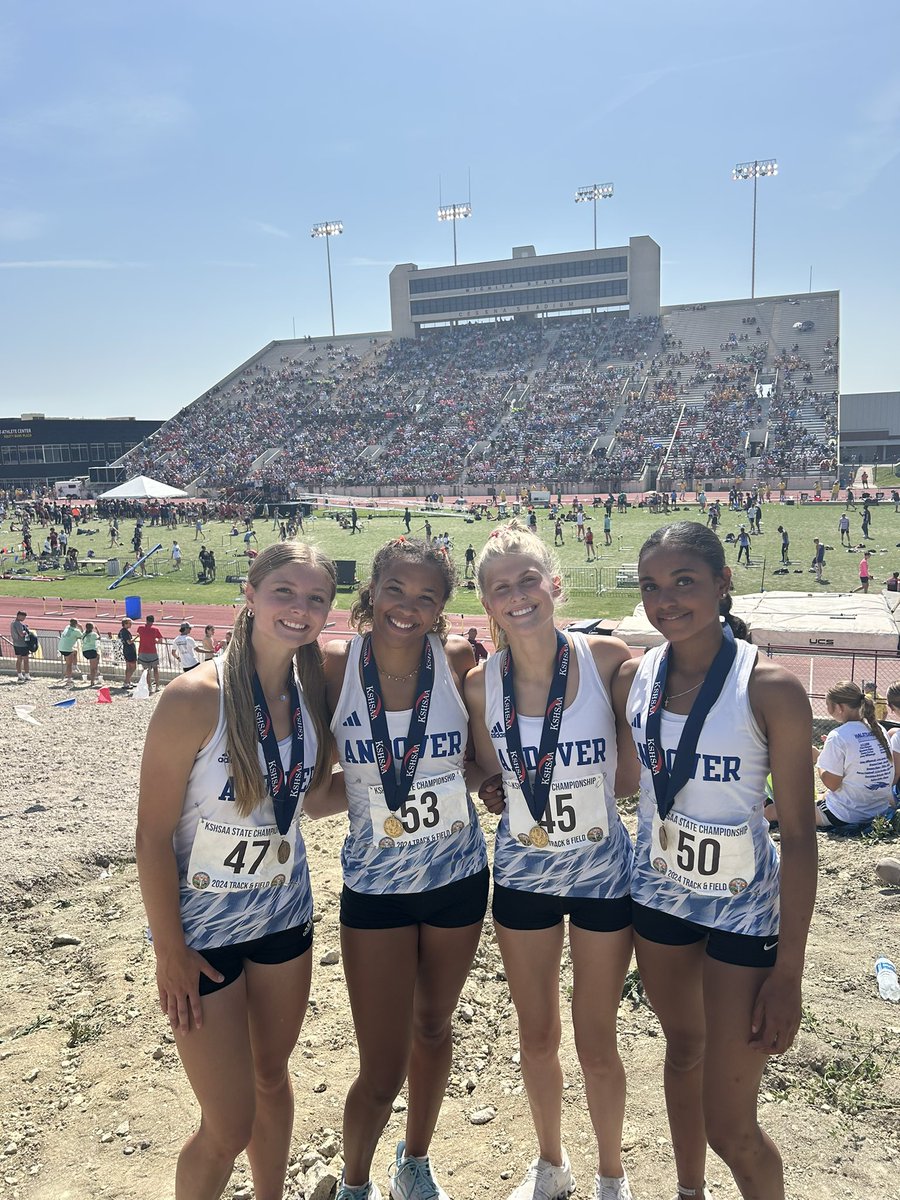 Congratulations to Brooke Parham, McKinlee Walker, Kenzy MacBeth &amp; Asia’h Sullivan for placing 6th in the 4x1 Relay at the State Track Meet today!