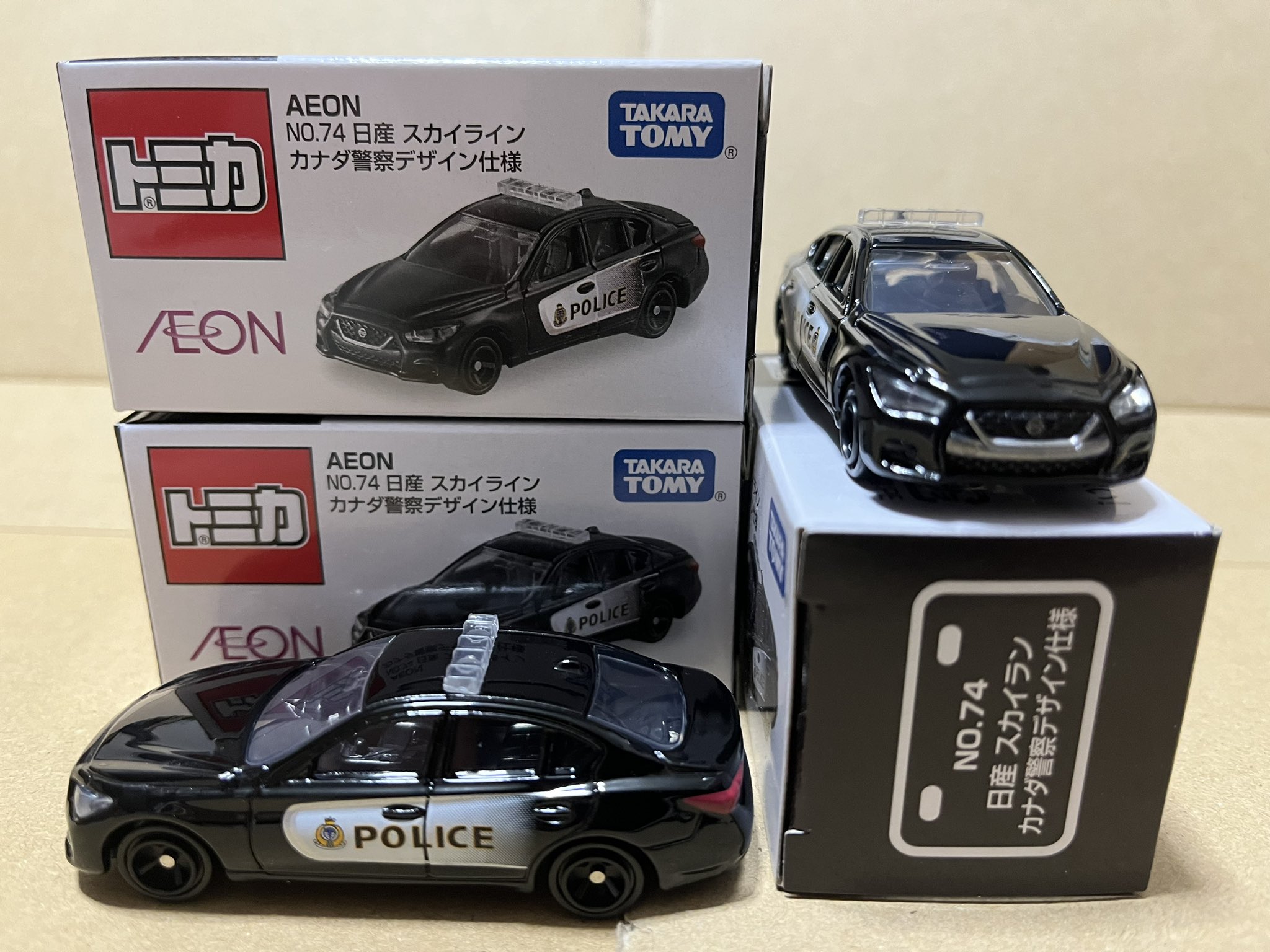 【新品未開封】25台　トミカ　イオン限定　NO.74スカイライ ンカナダ警察 新品未開封】25台 トミカ イオン限定 NO.74スカイライ ンカナダ警察