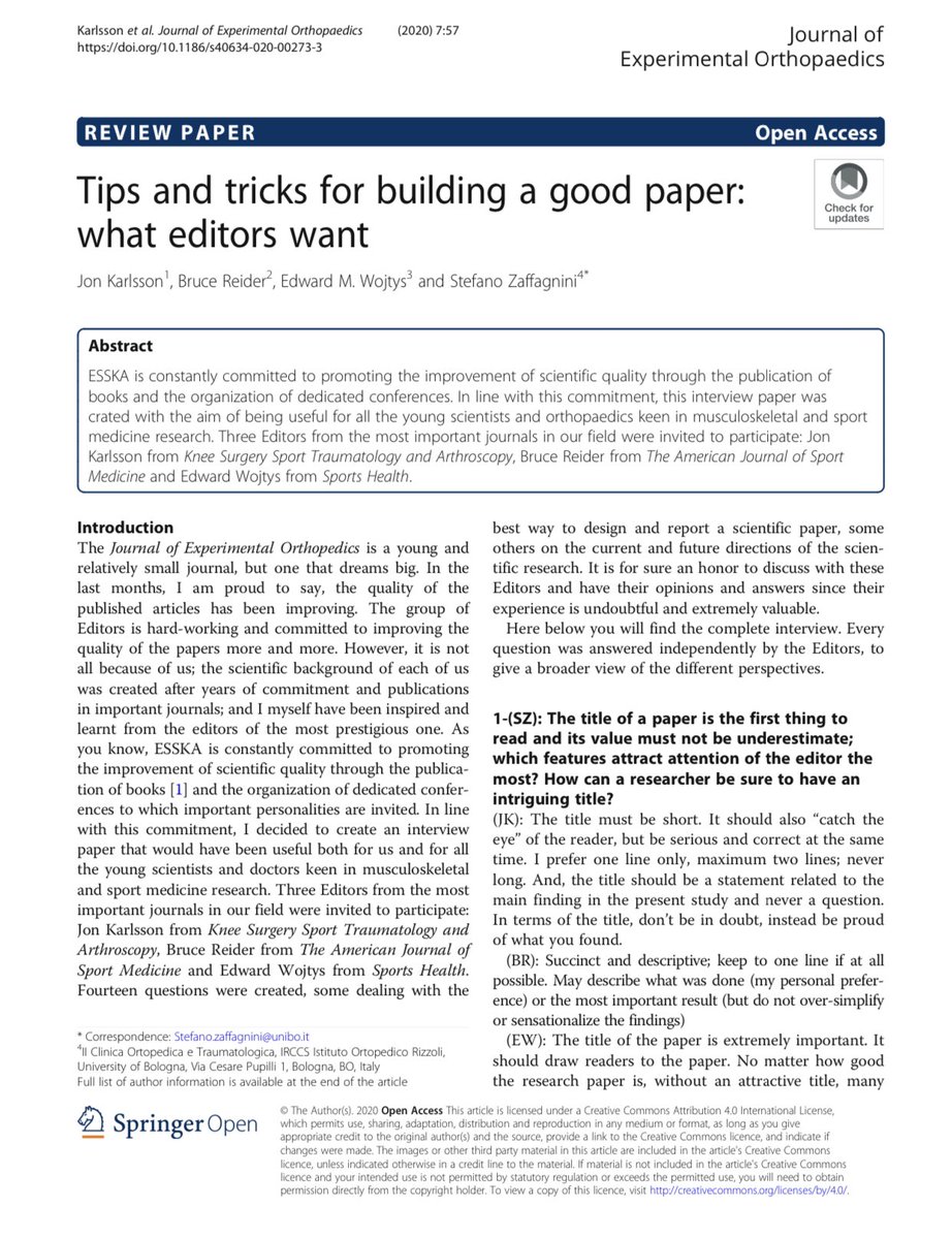 SciencNews's tweet photo. Tips and tricks for building a good paper: what editors want

@JEO_journal #PhD #academics #AcademicTwitter #postdocs #science #ResearchPapers #academics 

Free download:
https://t.co/9egV9GGKQp https://t.co/IwJY94CyoW