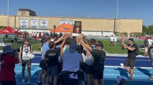 GCHSTRACK's tweet photo. Congratulations to the Boys for taking 3rd place at the IHSA State 3A State Meet. #Legacy #RamPride #$tatedoe https://t.co/X4oyL20LkG