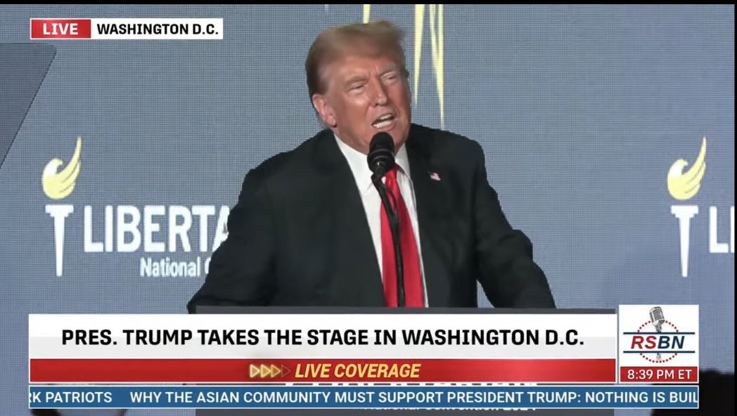 WOW!!! Trump is being BOOED loudly and repeatedly as he speaks tonight at the Libertarian Party’s National Convention. What a DISASTER for him!!!