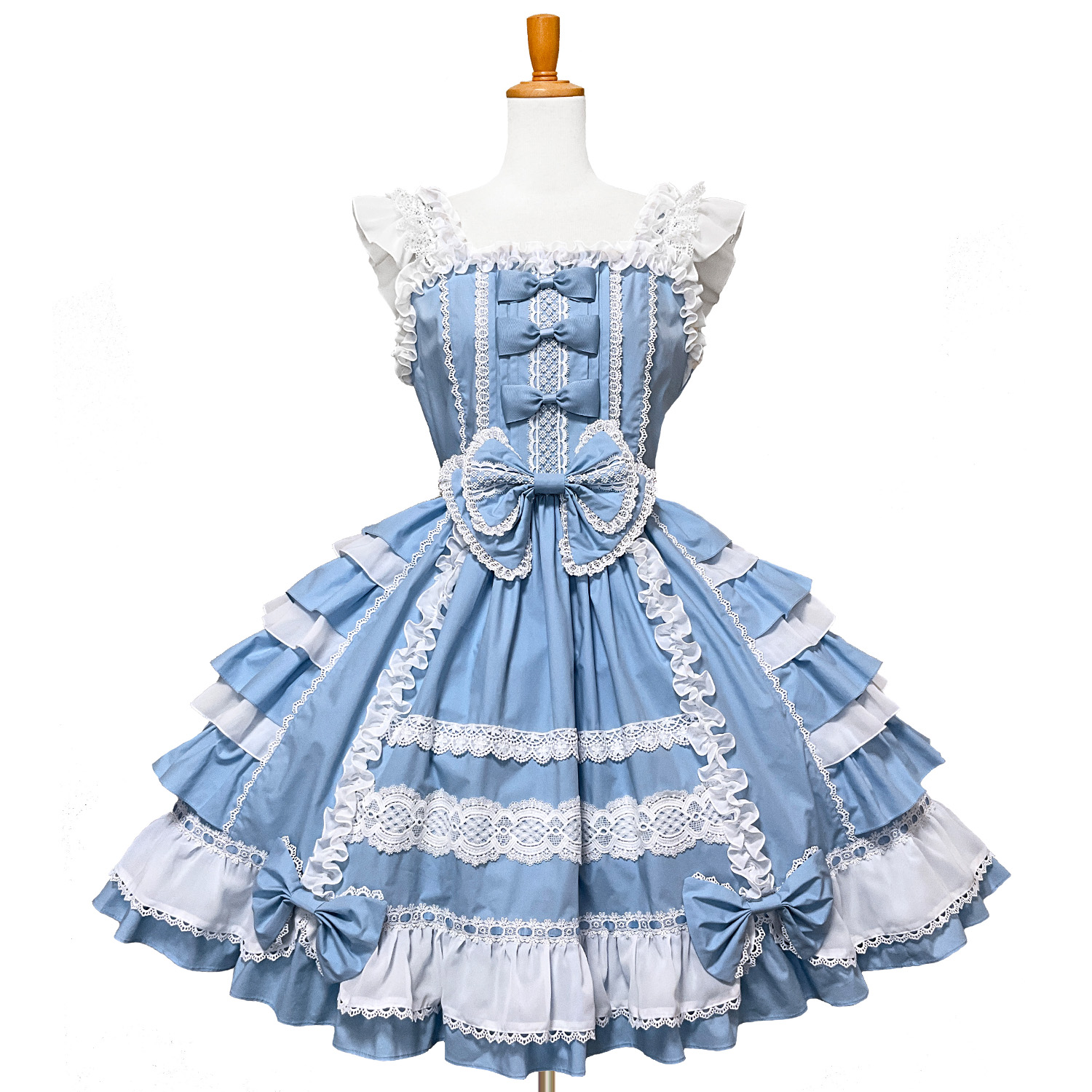 アンドロミオ　ジャンパースカート　サックス アンドロミオジャンパースカートサックス