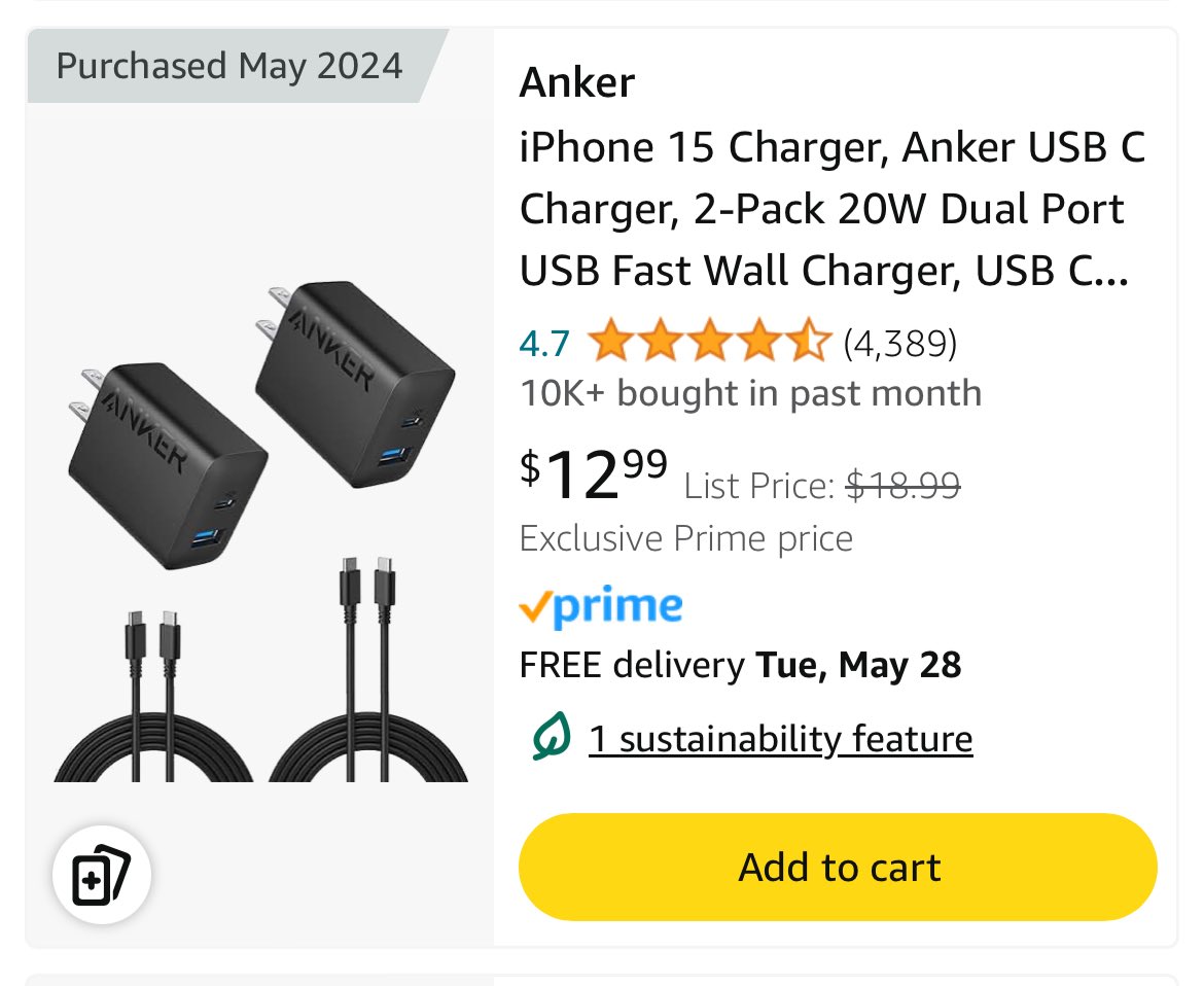 Les dejo otro tip, si en algún momento viajan metan estos 2 cargadores de Anker en la wishlist, por 13usd se llevan 2 cargadores de 20w de una marca excelente y con la tecnología IQ3 que es la carga rápida de Anker.